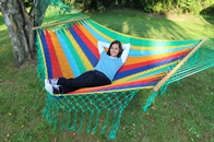 American hammock ANA with spreader bars and Thick Cord in Colorful design